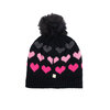 Turn cuff pom pom toque for girls, 2-6 yrs, Surrounded by love - 2