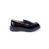 Patent chunky loafers