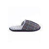 Joan Scott - Boxed memory foam slippers with faux fur lining - Grey plaid - 2