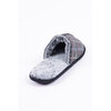Joan Scott - Boxed memory foam slippers with faux fur lining - Grey plaid - 5