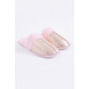 Faux fur-lined mule slippers - Metallic pink - 2