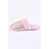 Faux fur-lined mule slippers - Metallic pink - 3