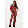 Charmour - Button-up PJ gift set with notch collar - Holiday plaid