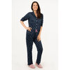 Charmour - Button-up PJ gift set with notch collar - Navy bright stars - 3