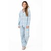Charmour - Ens. de pyjamas boutonnés à col cranté en micropolaire - Écossais pastel