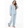 Charmour - Ens. de pyjamas boutonnés à col cranté en micropolaire - Écossais pastel - 2