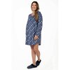 Charmour - Velour Henley sleepshirt - Denim Hearts - 2