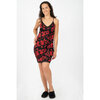 Charmour - Thin straps nightie with lace & pendant - Red floral