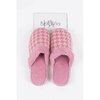 Faux fur-lined mule slippers - Houndstooth - 6