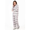 Charmour - Ens. de pyjamas boutonnés à col cranté en micropolaire- Flocons de neige féerique