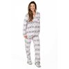 Charmour - Ens. de pyjamas boutonnés à col cranté en micropolaire- Flocons de neige féerique - 2