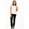 Mid-rise flared pants with side buttons - 2