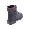 Knitted collar combat boots - 4