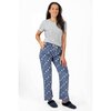 Charmour - Pantalon de pyjama jambe droite en velours - Coeurs en denim