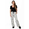 Charmour - Pantalon de pyjama jambe droite en velours - Étoiles noires