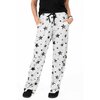 Charmour - Pantalon de pyjama jambe droite en velours - Étoiles noires - 2