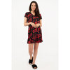 Charmour - Sleepshirt with lace & pendant - Red floral