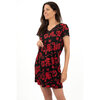 Charmour - Sleepshirt with lace & pendant - Red floral - 2