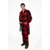 Men's pressed micropolar printed robe