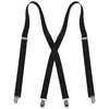 X-Back adjustable clip-on suspenders - Black - 2