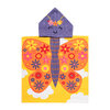 Serviette à capuchon pour enfants ultra douce en velours - Papillon floral - 3