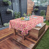 CASABLANCA Collection - Printed tablecloth - Red & yellow tile design - 3