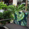 Floral indoor/outdoor decorative cushion, 17"x17" - 2