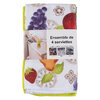 Set of 4 printed microfiber cloths - Fruits - 2