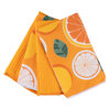 Set of 4 printed microfiber cloths - Oranges
