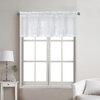 Mila - Embroidered, sheer rod pocket valance, 54"x18"