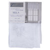 Mila - Embroidered, sheer rod pocket valance, 54"x18" - 2