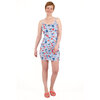 Thin strap nightie in peached jersey - Tropical cocktail splash