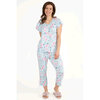 Charmour - Capri PJ set in peached jersey - Watercolour flowers