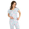 Charmour - Capri PJ set in peached jersey - Watercolour flowers - 2