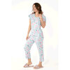 Charmour - Capri PJ set in peached jersey - Watercolour flowers - 3