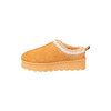 Faux sheepskin clogs with accent trim - 3