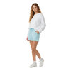 Nicole Miller Sport - High-waist athletic fleece shorts