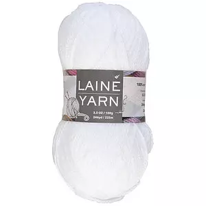 Acrylic yarn, white, 100g