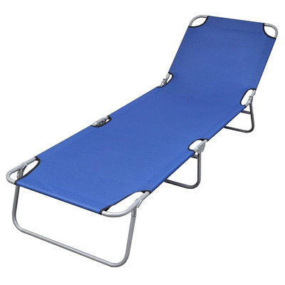 Adjustable folding beach lounger