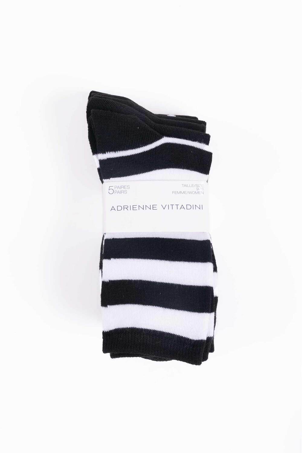 Adrienne Vittadini - Fine-knit cotton dress socks - 5 pairs