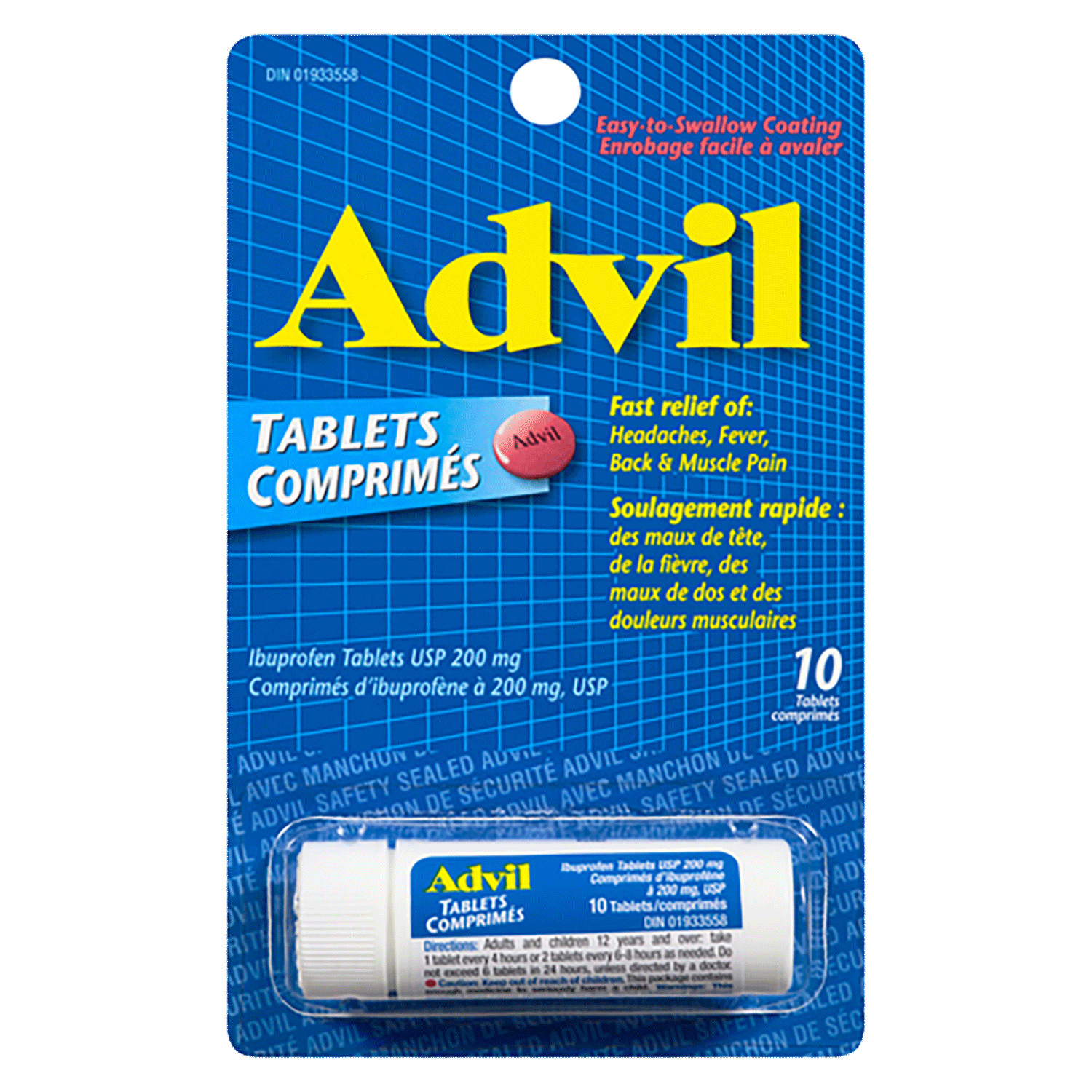 Advil - Comprim&eacute;s, paq. de 10