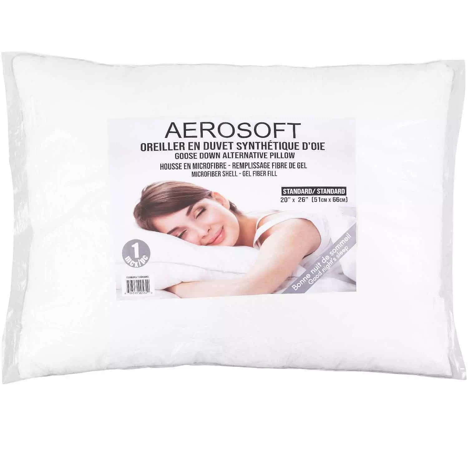 Aerosoft - Goose down alternative pillow, 20"x26", standard