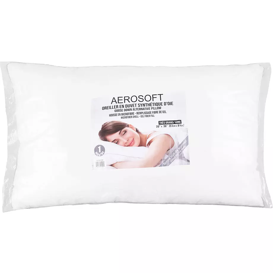 Aerosoft - Goose down alternative pillow, 20"x36" - King