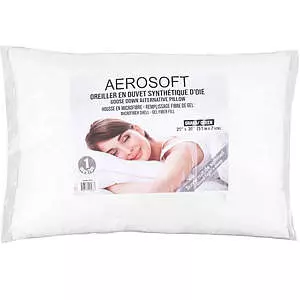 Aerosoft - Oreiller en duvet synthétique d'oie, 20"x230", grand lit