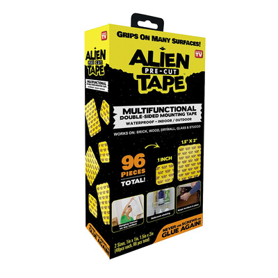 Alien Tape - Ruban adhésif double face prédécoupé, multifonctionnel et réutilisable