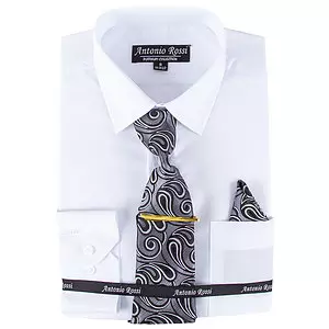 Antonio Rossi - Ens. de chemise avec cravate en boîte pour hommes