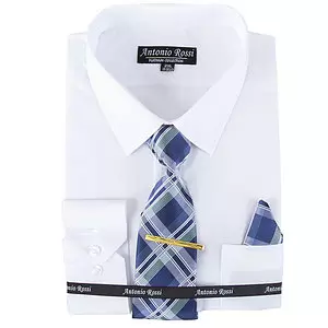 Antonio Rossi - Ens. de chemise avec cravate en boîte pour hommes