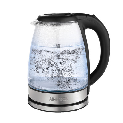 AR+Cook - Illuminated electric glass kettle, 1.8L