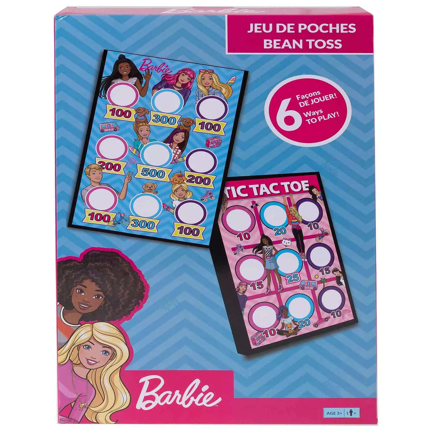 Barbie - Jeu de poches, 6 jeux en 1, Fr