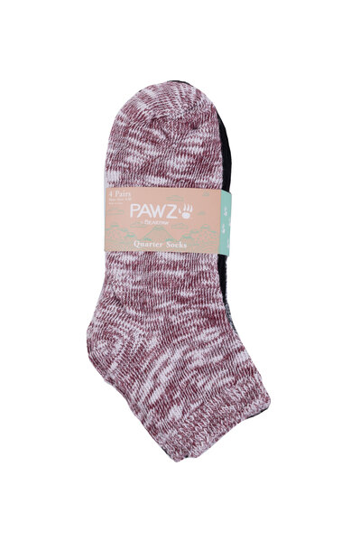 Bearpaw - Pawz by Bearpaw - Super soft lounge quarter socks - 4 pairs